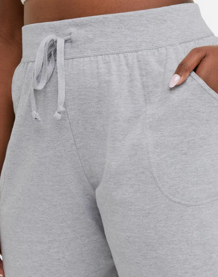 Jersey Shorts C Logo 75034 Plus Size Oxford Grey Heather Women Champion Shorts