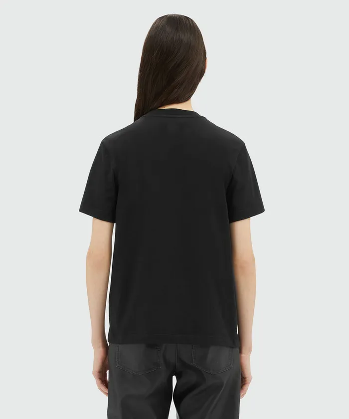 Jersey TShirt With Cursive Logo Women MSGM Tshirts
