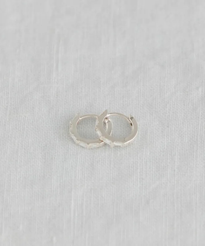 Jewelry Women Jenni Kayne Merit Baguette Hoops Diamondwhite Gold