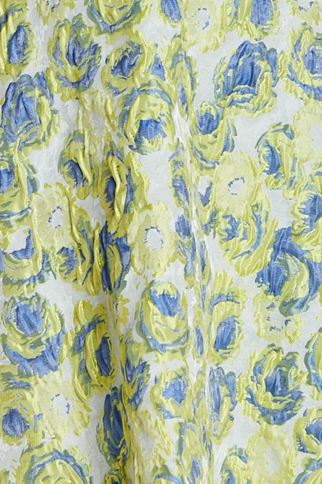 Jody Mini Dress 8211 Jacquard Skater Dress In Blue And White Floral Women Showpo Dresses