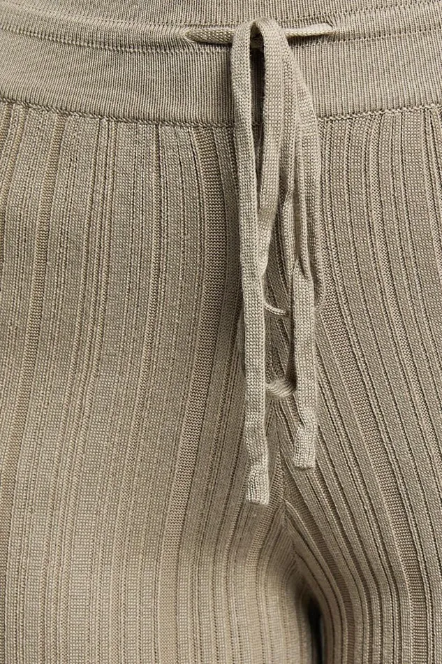 Kelsey Pants 8211 High Drawstring Waist Knit Pants In Taupe Women Showpo Pants
