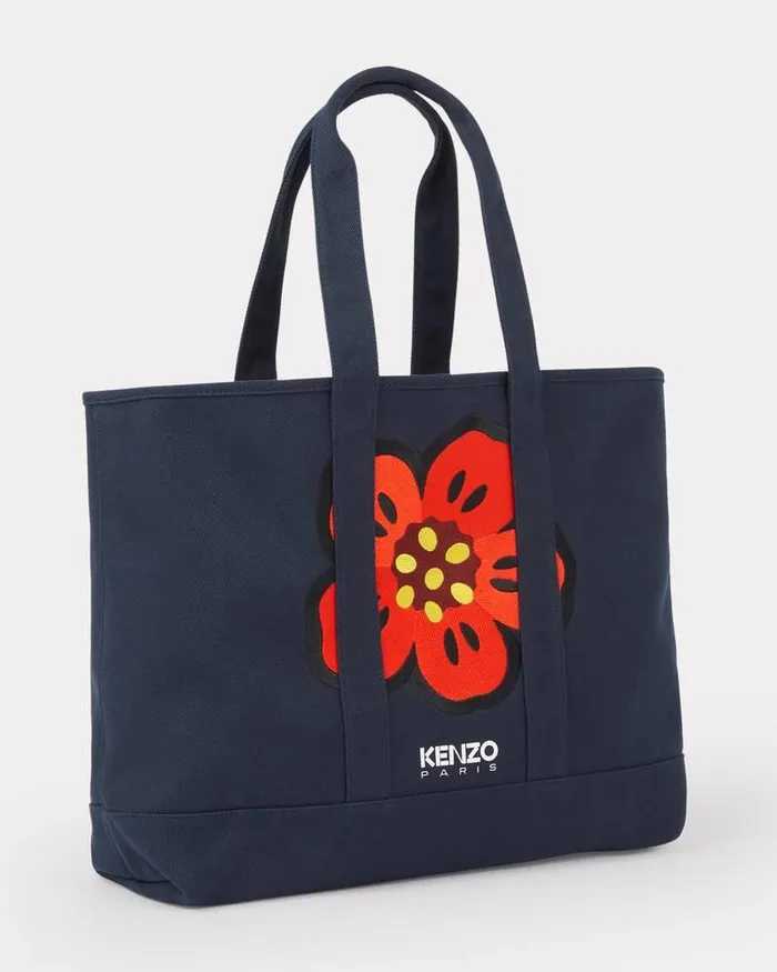 Kenzo Bags MenWomen Utility039 Large Canvas Tote Bag Navy Blue