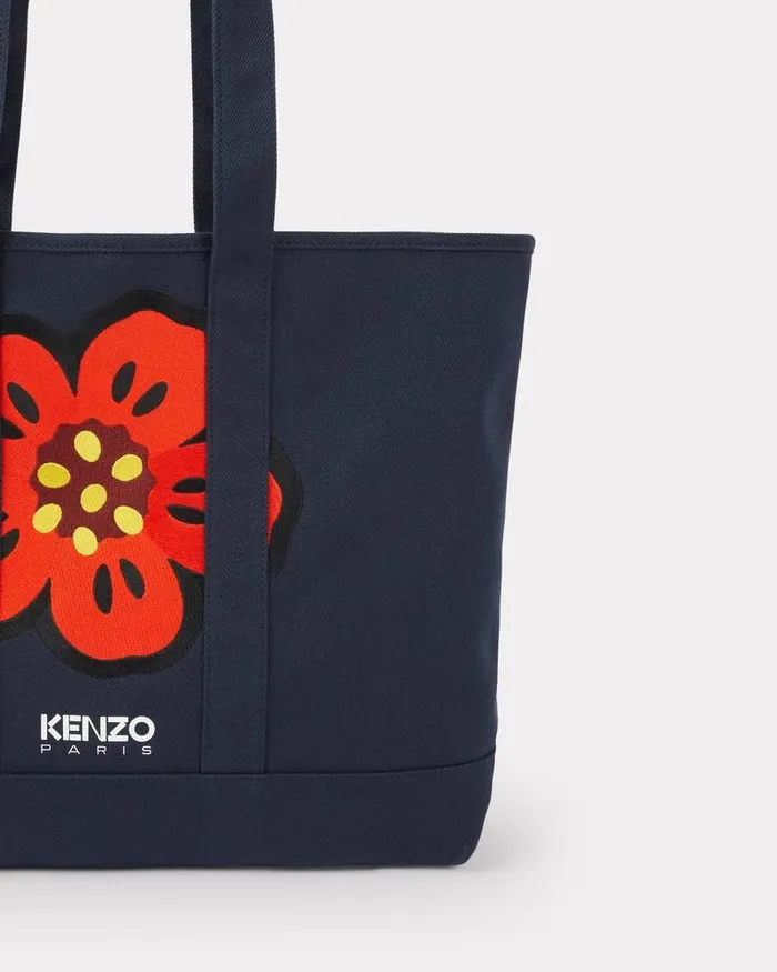 Kenzo Bags MenWomen Utility039 Large Canvas Tote Bag Navy Blue