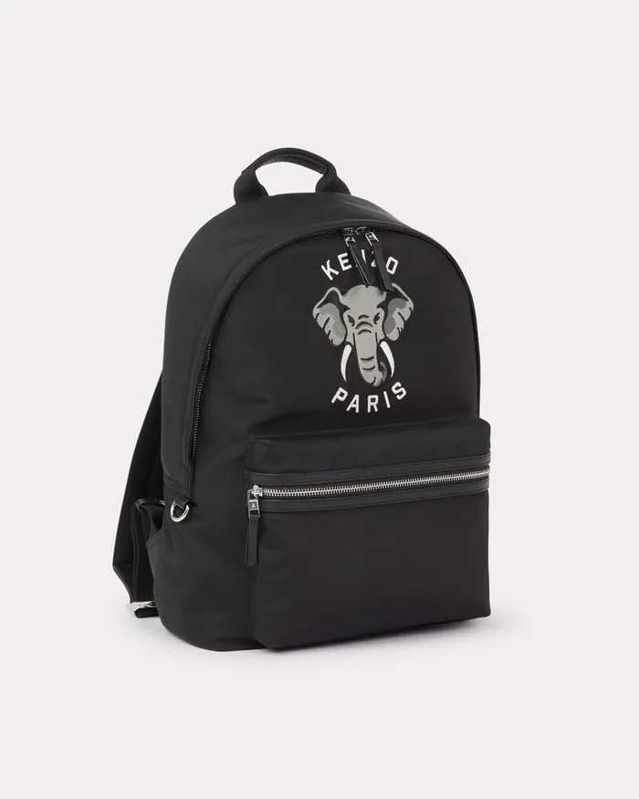 Kenzo Bags MenWomen Varsity039 Embroidered Rucksack Black
