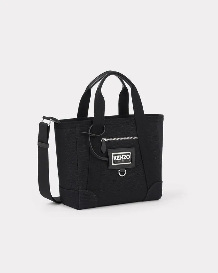 Kenzo Bags Women Small 039 Tag039 Canvas Tote Bag Black