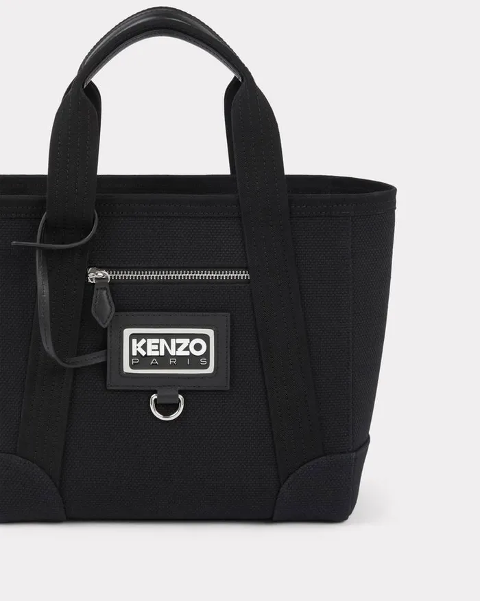 Kenzo Bags Women Small 039 Tag039 Canvas Tote Bag Black