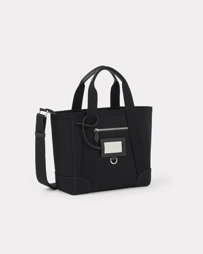 Kenzo Bags Women Small 039 Tag039 Canvas Tote Bag Black
