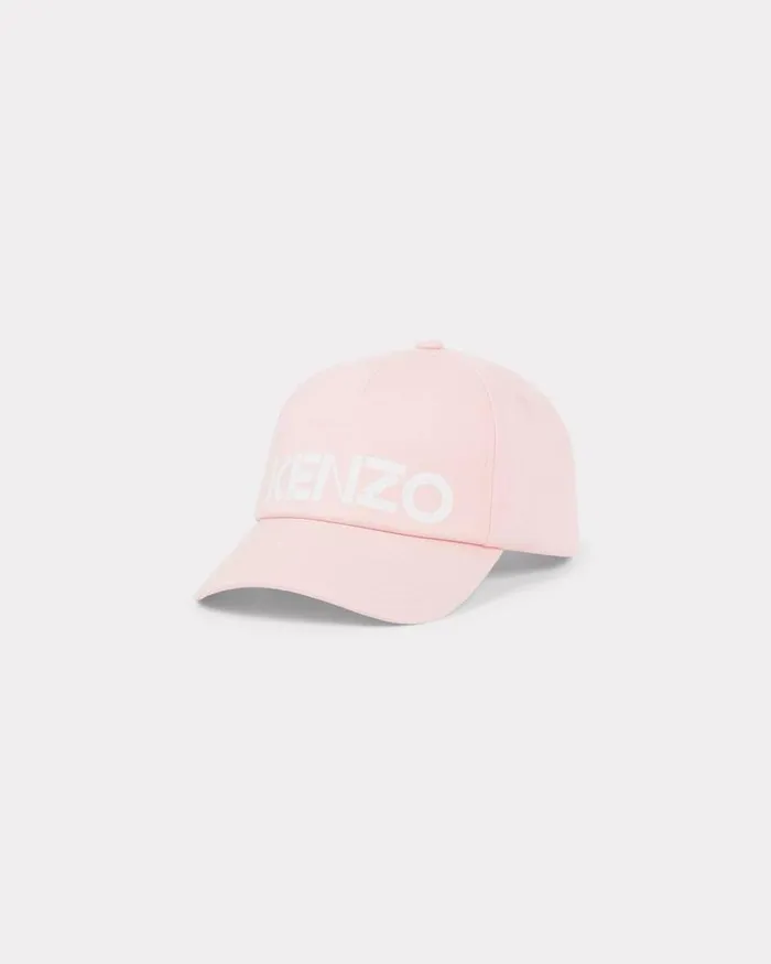 Kenzo Caps And Hats MenWomen GRAPHY039 Cotton Baseball Cap Faded Pink