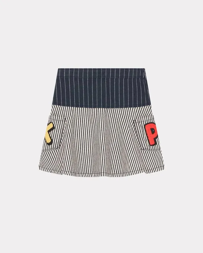Kenzo Dresses And Skirts Kids 039Sailor039 Striped Denim Skirt Navy Blue