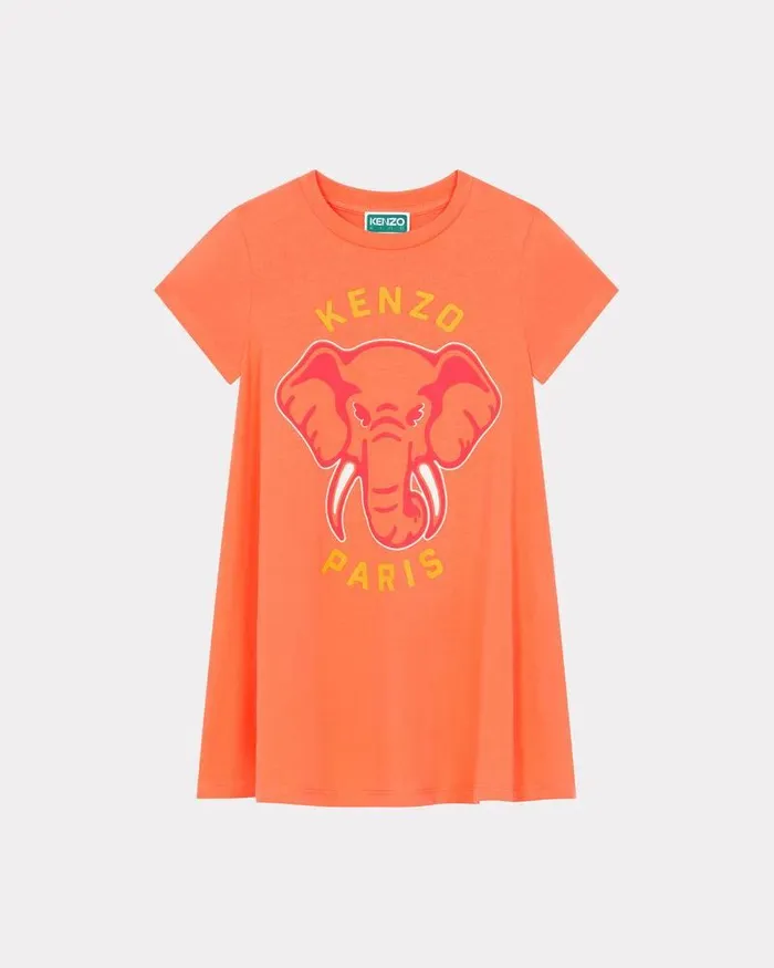 Kenzo Dresses And Skirts Kids Shortsleeved Cotton Dress Poppy