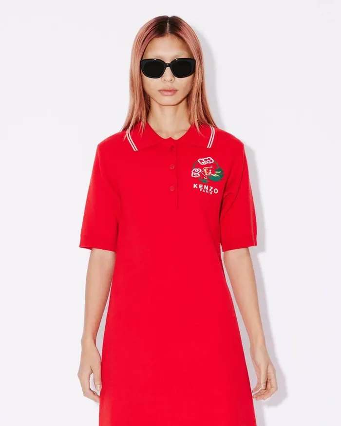 Kenzo Dresses And Skirts Women 039Year Of The Dragon039 Polo Dress Cherry