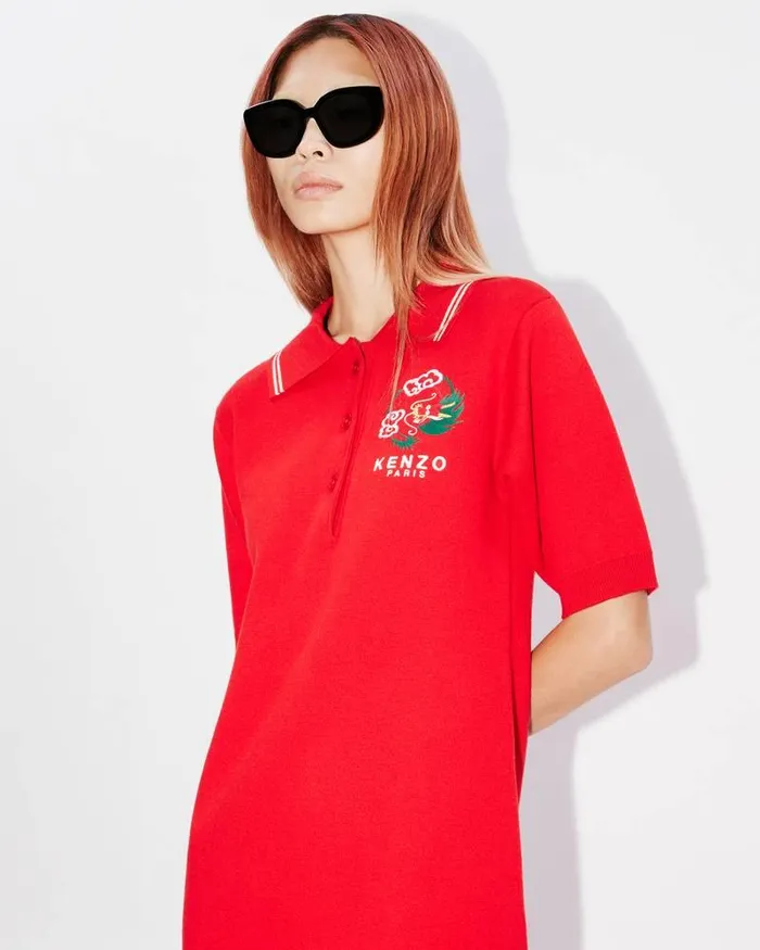 Kenzo Dresses And Skirts Women 039Year Of The Dragon039 Polo Dress Cherry