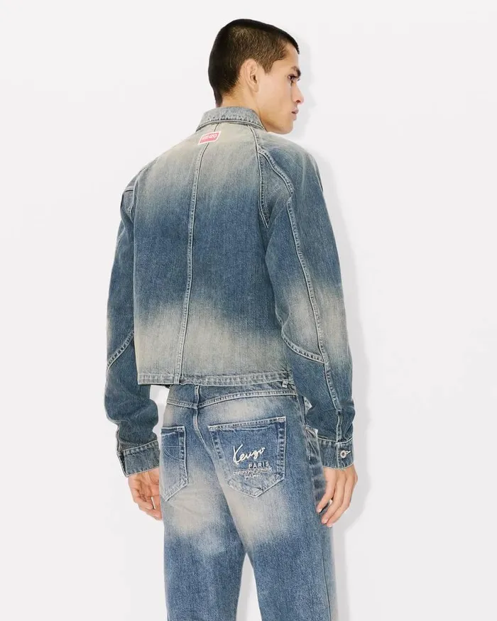 Kenzo Jackets And Coats Men Creations039 Trucker Jacket Stone Bl Dirty Blue Denim