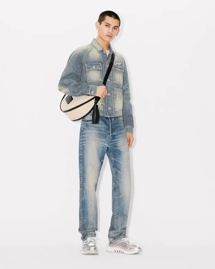 Kenzo Jackets And Coats Men Creations039 Trucker Jacket Stone Bl Dirty Blue Denim