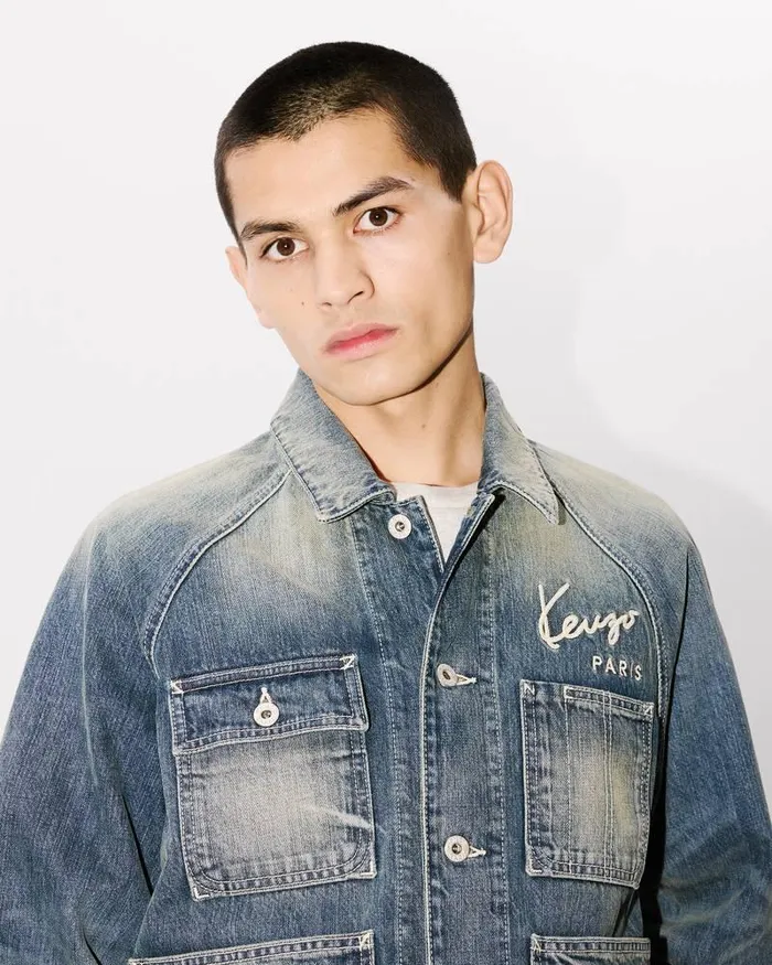 Kenzo Jackets And Coats Men Creations039 Trucker Jacket Stone Bl Dirty Blue Denim