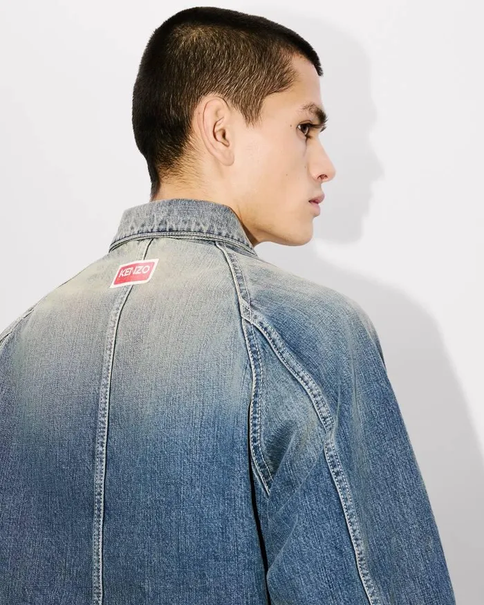 Kenzo Jackets And Coats Men Creations039 Trucker Jacket Stone Bl Dirty Blue Denim