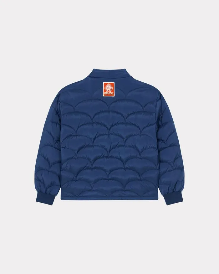 Kenzo Jackets And Coats Men Seigaiha039 Kimono Padded Coat Midnight Blue
