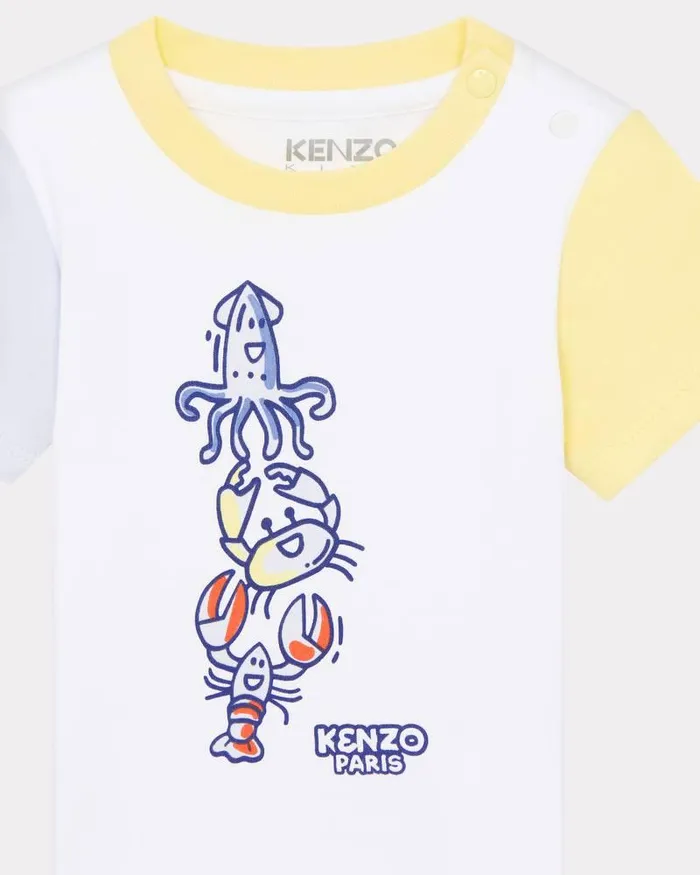 Kenzo Kids 3 Pieces Cotton Set Light Blue