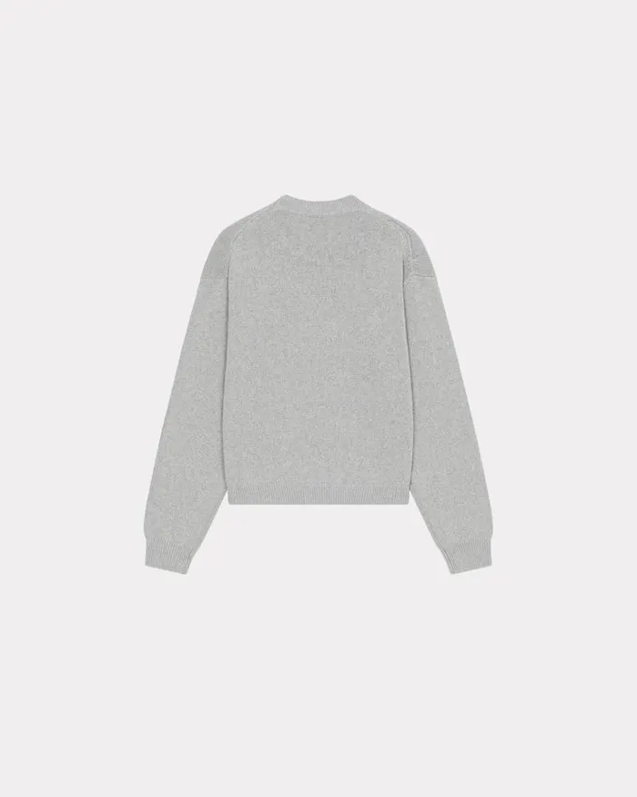 Kenzo Knitwear Women 039Boke Flower039 Jumper Pearl Grey