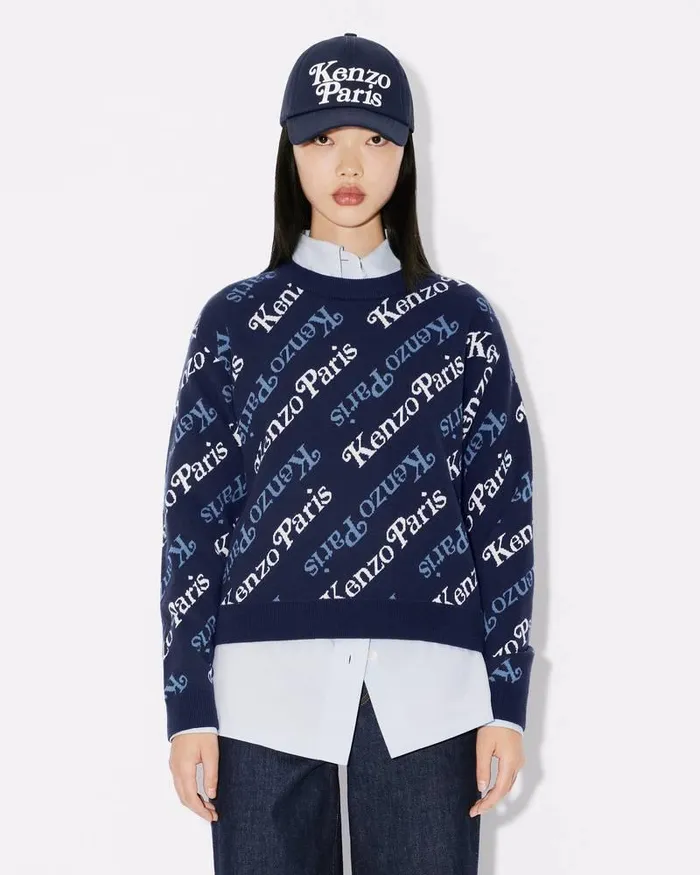 Kenzo Knitwear Women By Verdy039 Jumper Midnight Blue