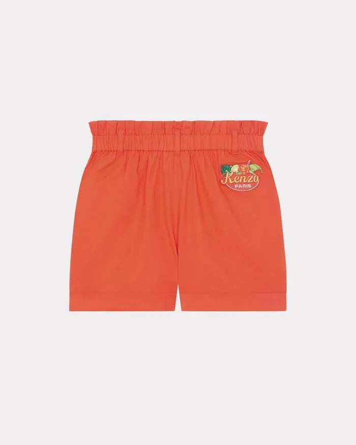Kenzo Pants And Shorts Kids Cotton Shorts Vermillion