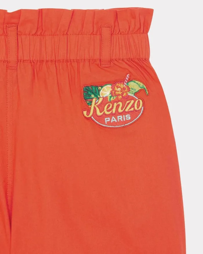 Kenzo Pants And Shorts Kids Cotton Shorts Vermillion