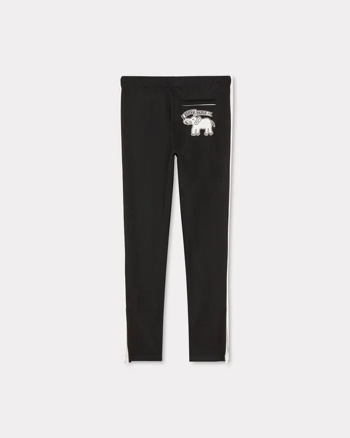 Kenzo Pants And Shorts Men Elephant Flag039 Joggers Black
