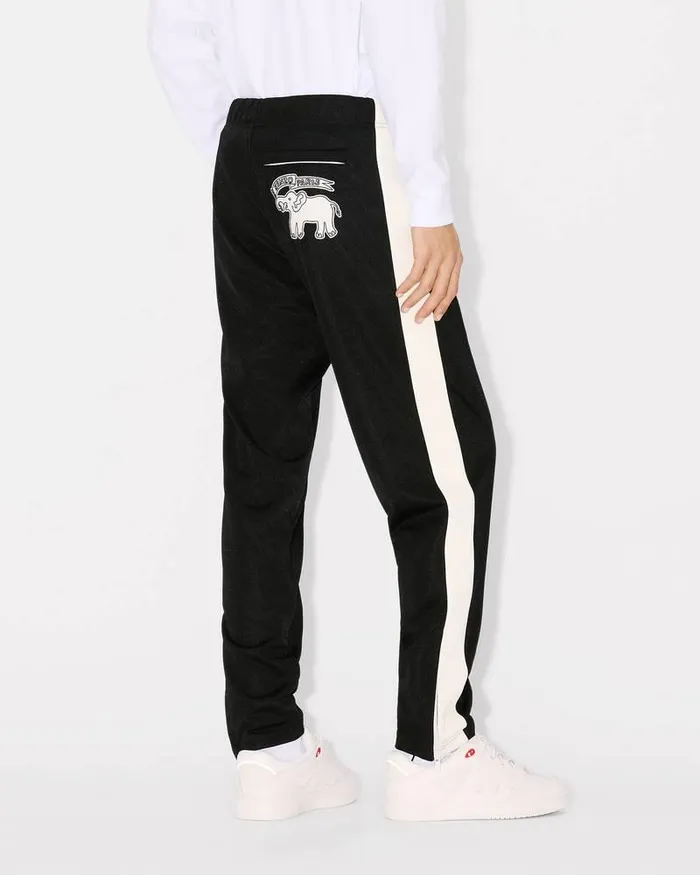 Kenzo Pants And Shorts Men Elephant Flag039 Joggers Black