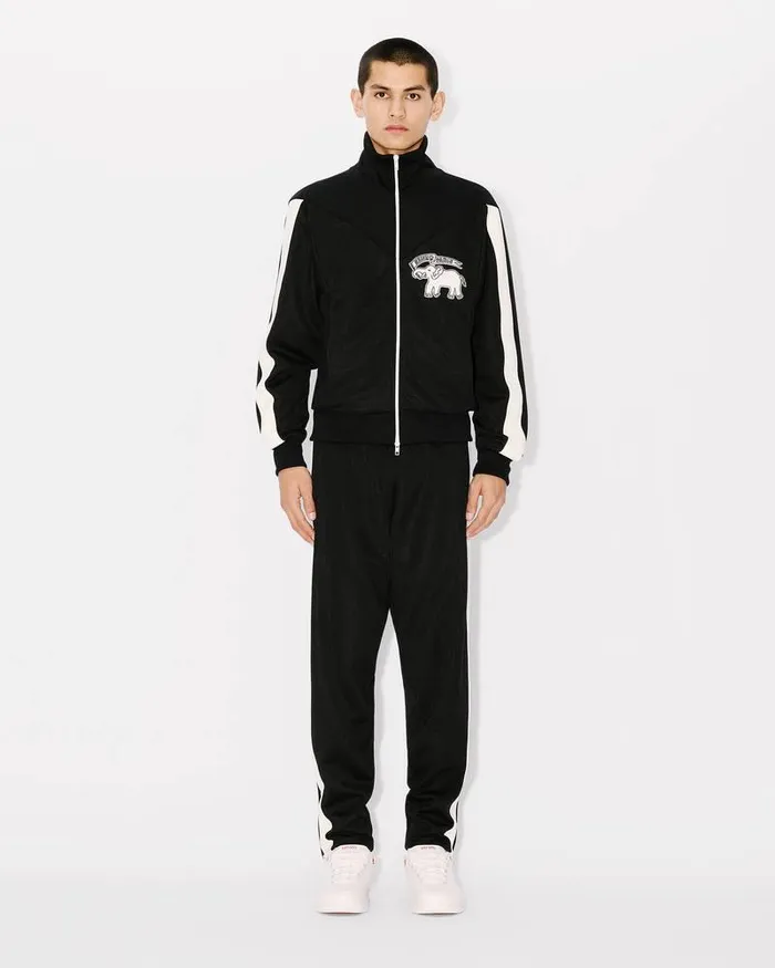 Kenzo Pants And Shorts Men Elephant Flag039 Joggers Black