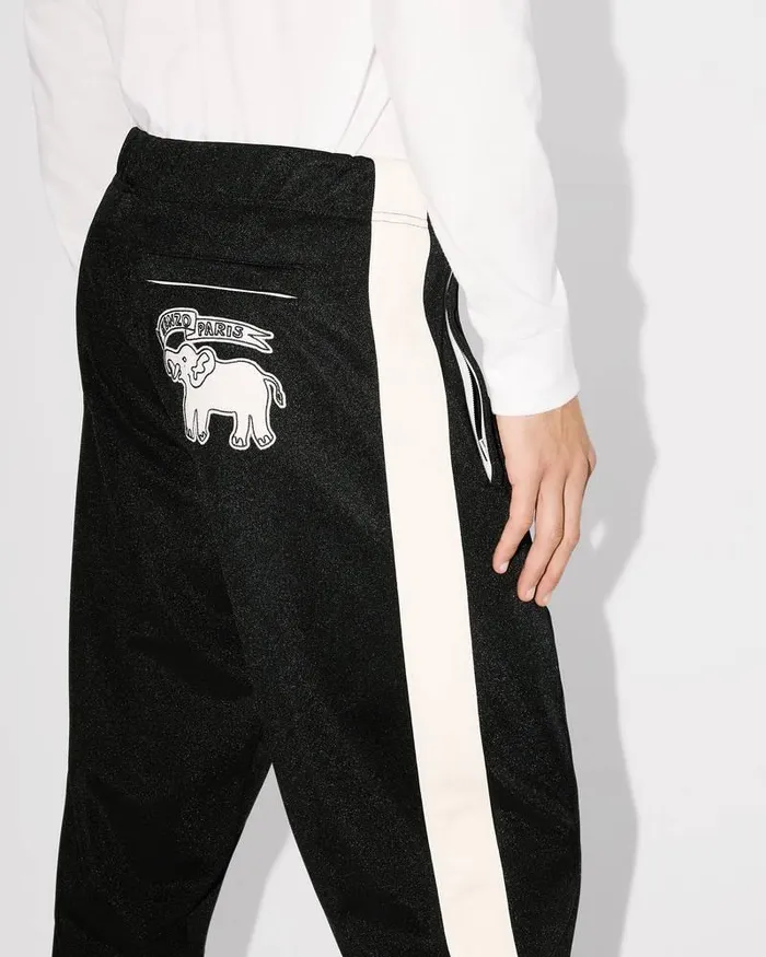 Kenzo Pants And Shorts Men Elephant Flag039 Joggers Black