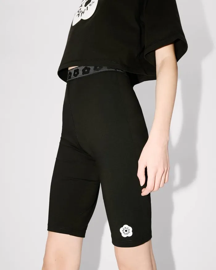 Kenzo Pants And Shorts Women 039Boke Flower 20039 Embroidered Biker Shorts Black