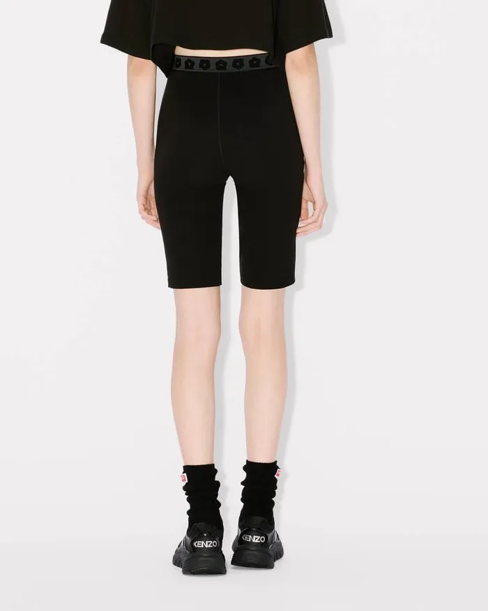 Kenzo Pants And Shorts Women 039Boke Flower 20039 Embroidered Biker Shorts Black