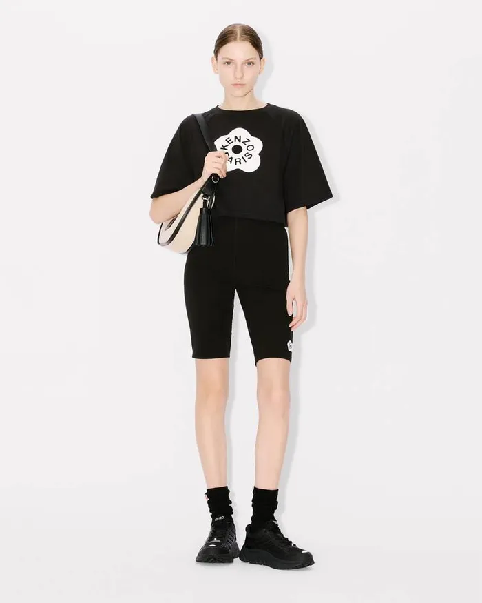 Kenzo Pants And Shorts Women 039Boke Flower 20039 Embroidered Biker Shorts Black