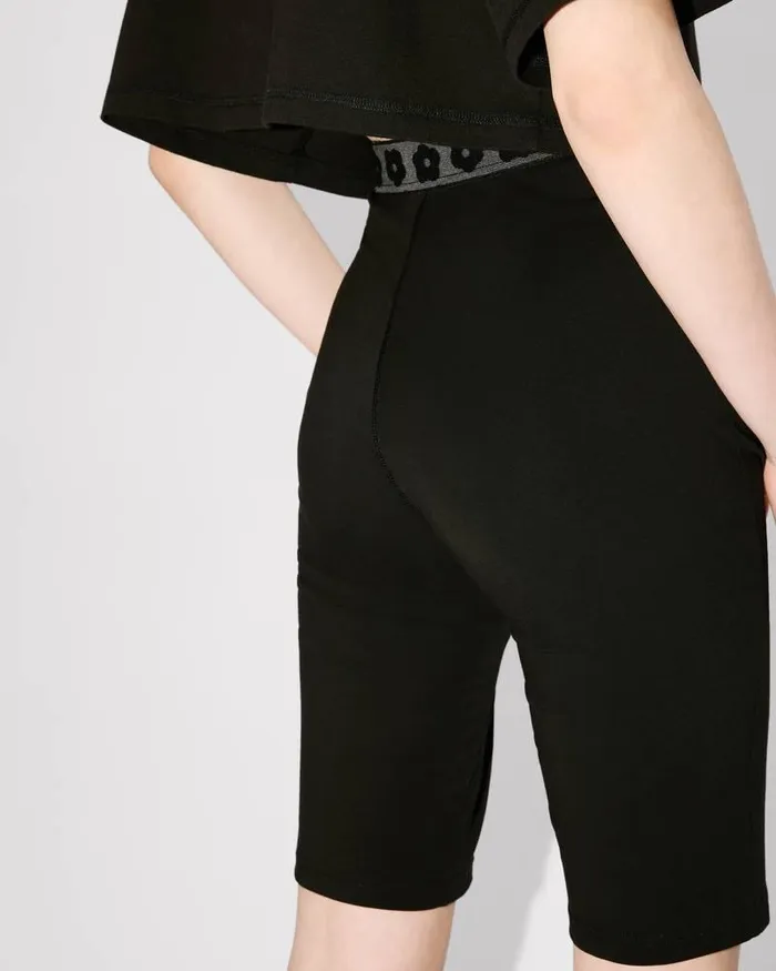 Kenzo Pants And Shorts Women 039Boke Flower 20039 Embroidered Biker Shorts Black