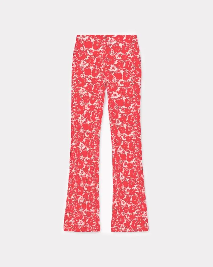 Kenzo Pants And Shorts Women Flower Camo039 Pants Medium Red