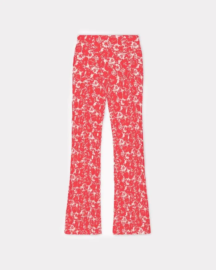 Kenzo Pants And Shorts Women Flower Camo039 Pants Medium Red