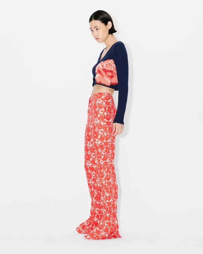 Kenzo Pants And Shorts Women Flower Camo039 Pants Medium Red
