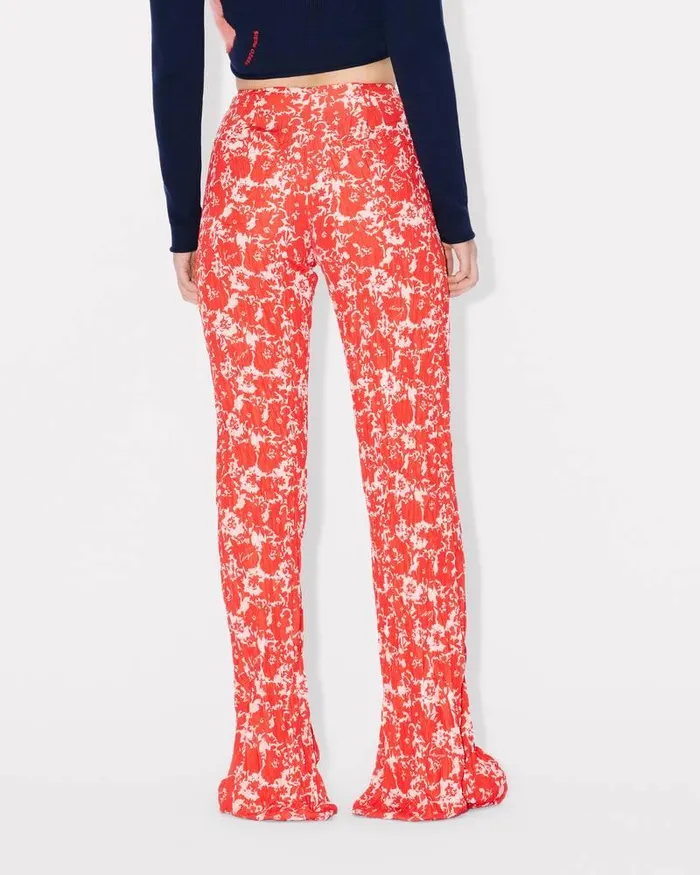 Kenzo Pants And Shorts Women Flower Camo039 Pants Medium Red