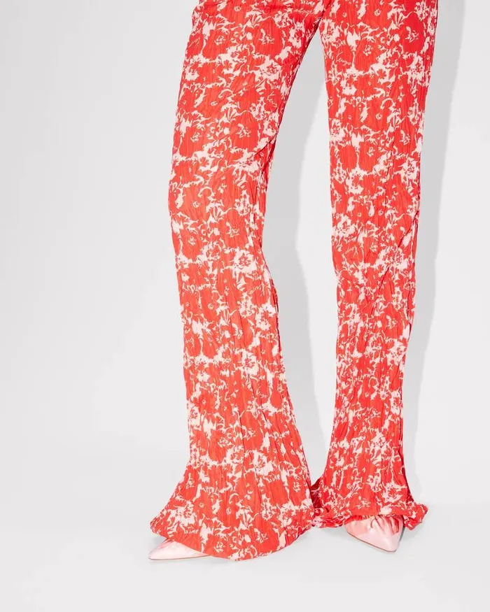 Kenzo Pants And Shorts Women Flower Camo039 Pants Medium Red