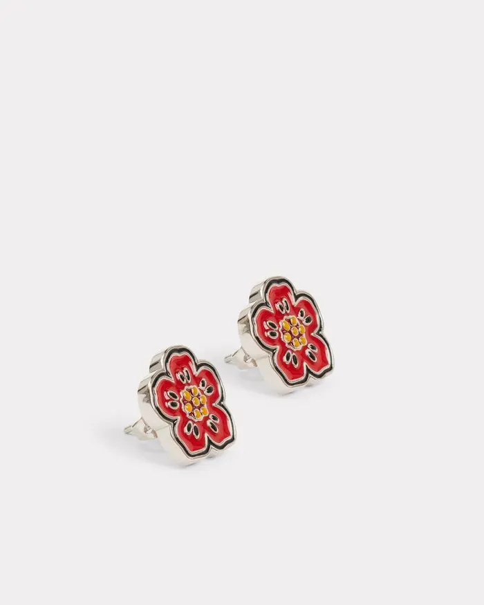 Kenzo Pins and Jewelry MenWomen 039Boke Flower039 Earrings Medium Red