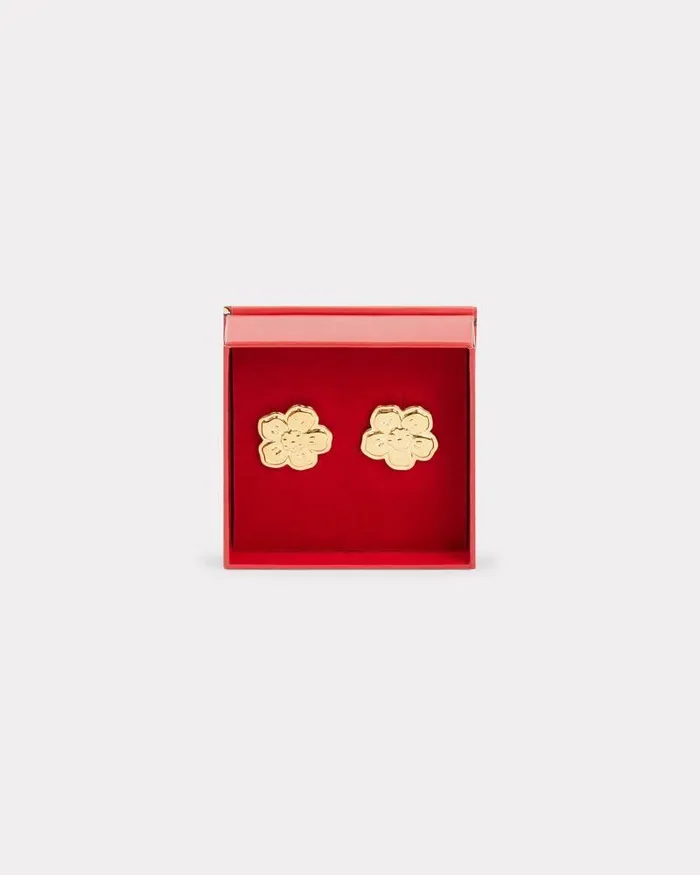 Kenzo Pins and Jewelry MenWomen Large 039Boke Flower039 Earrings Gold