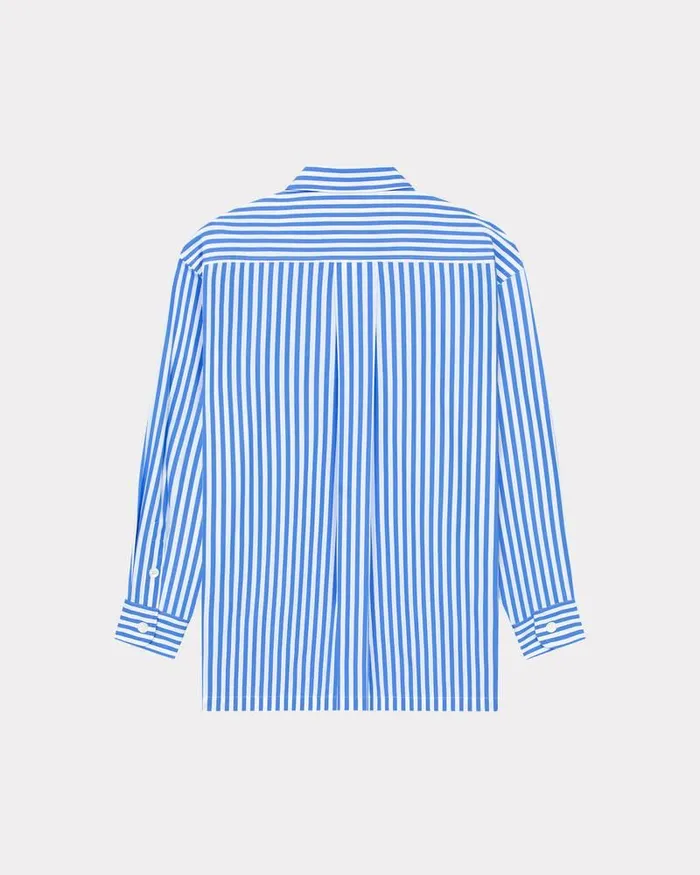 Kenzo Shirts Men Elephant039 Oversized Shirt Royal Blue