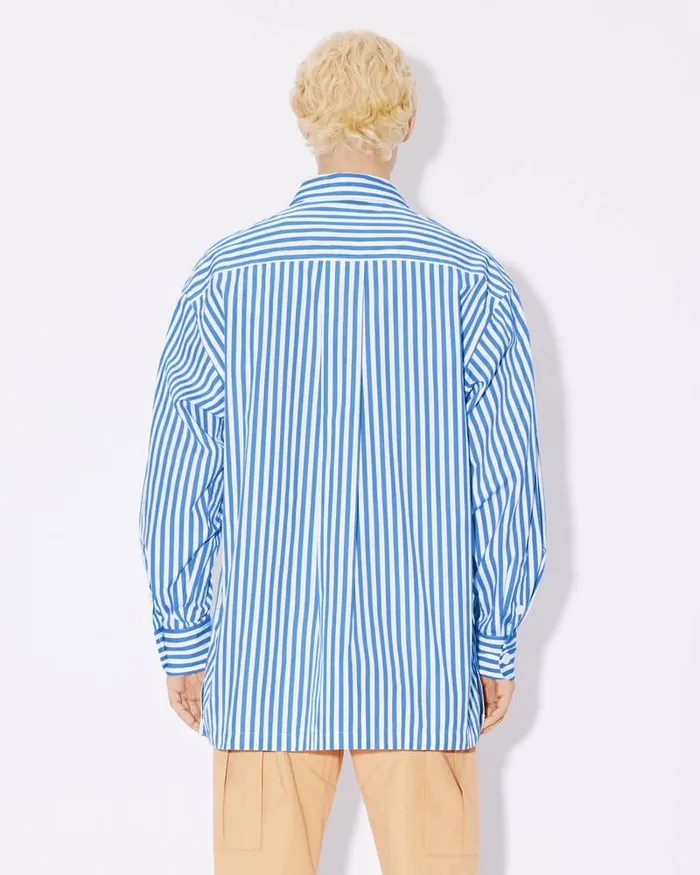 Kenzo Shirts Men Elephant039 Oversized Shirt Royal Blue