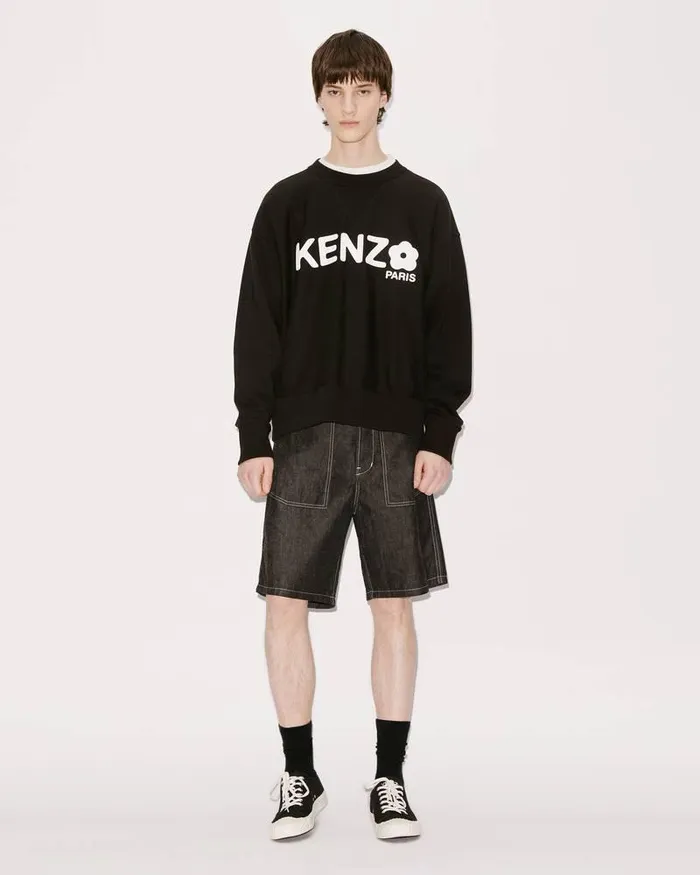 Kenzo Sweatshirts And Hoodies Men 039Boke Flower039 Loose Sweatshirt Black