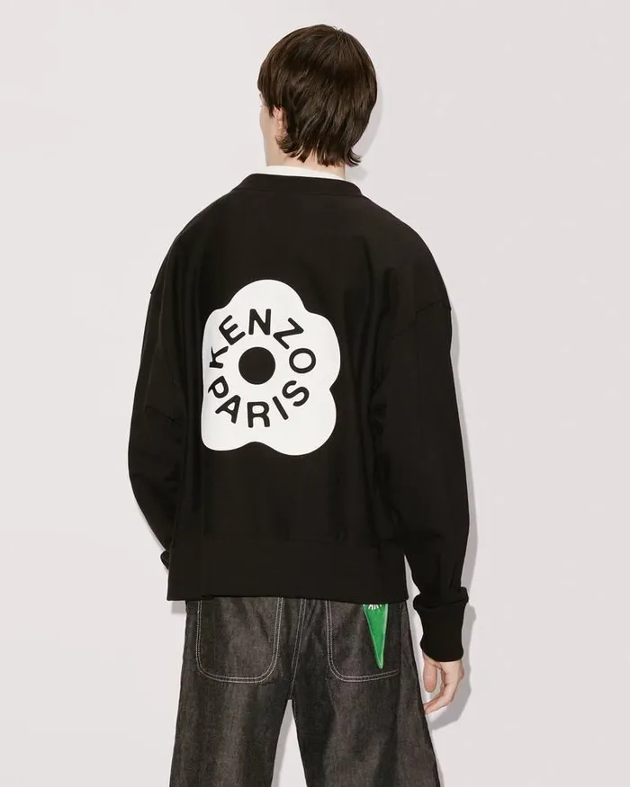Kenzo Sweatshirts And Hoodies Men 039Boke Flower039 Loose Sweatshirt Black