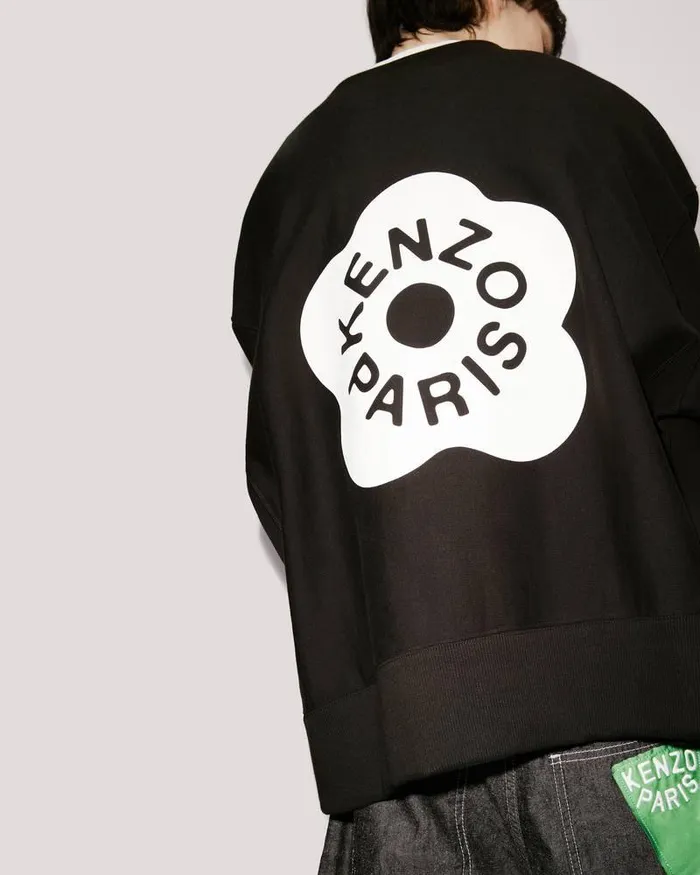 Kenzo Sweatshirts And Hoodies Men 039Boke Flower039 Loose Sweatshirt Black