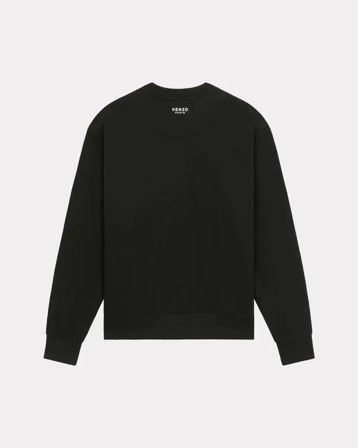 Kenzo Sweatshirts And Hoodies Men 039Lucky Tiger039 Embroidered Classic Sweatshirt Black