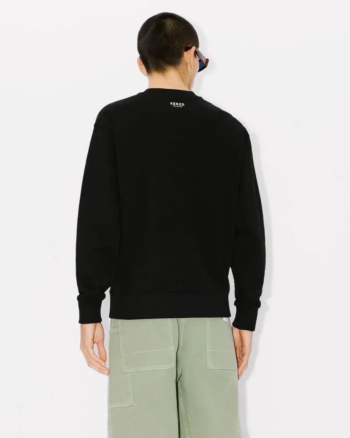 Kenzo Sweatshirts And Hoodies Men 039Lucky Tiger039 Embroidered Classic Sweatshirt Black