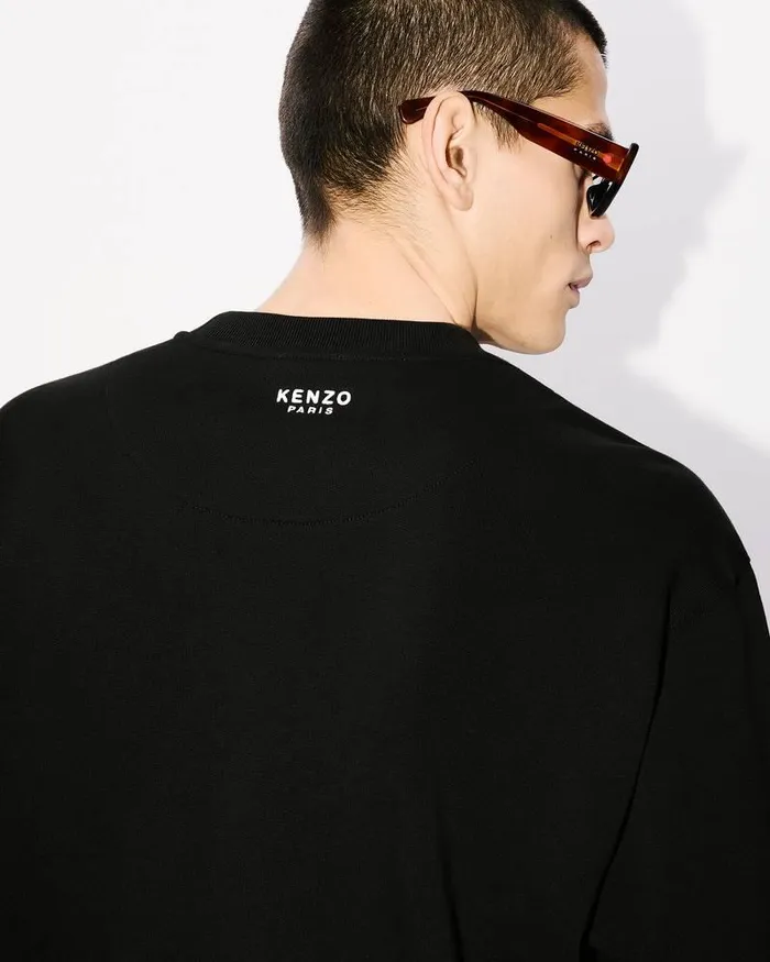 Kenzo Sweatshirts And Hoodies Men 039Lucky Tiger039 Embroidered Classic Sweatshirt Black
