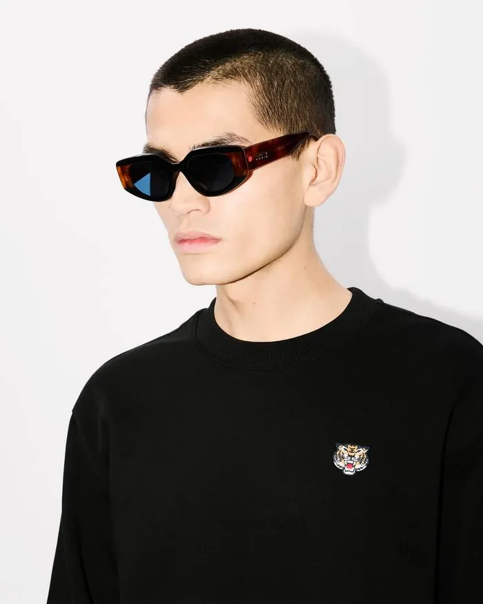 Kenzo Sweatshirts And Hoodies Men 039Lucky Tiger039 Embroidered Classic Sweatshirt Black